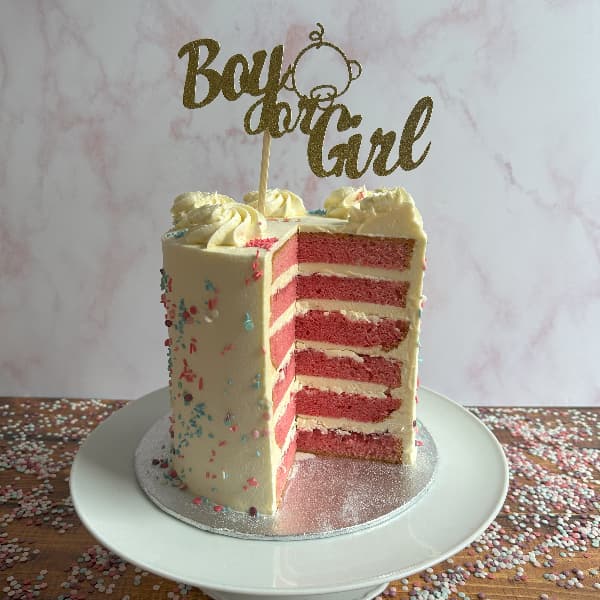 Gender Reveal Cake Pink Gender Reveal Cake Pink