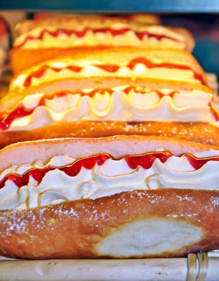 Cream-Donuts Fresh Cream Donuts and Jam