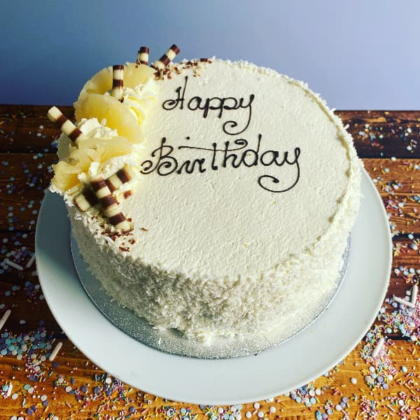 Fresh Cream and Pineapple 2 Fresh Cream Cake with vanilla sponge and pineapple