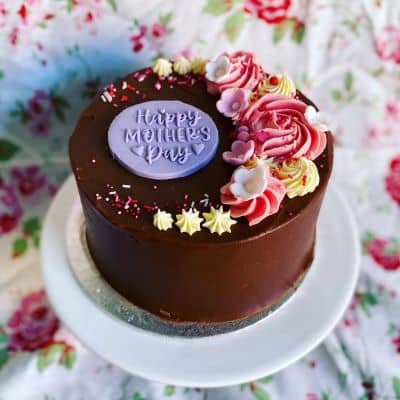 Mothers-day-Chocolate-cake-option-1 Mothers Day Chocolate Cake with flowers