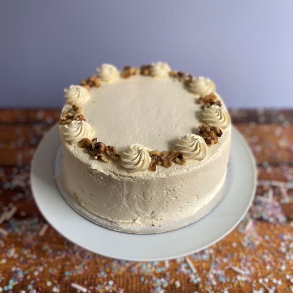 Carrot Cake Unsliced 2023 Carrot Cake Birthday Cake with Cream cheese Icing and Wallnuts