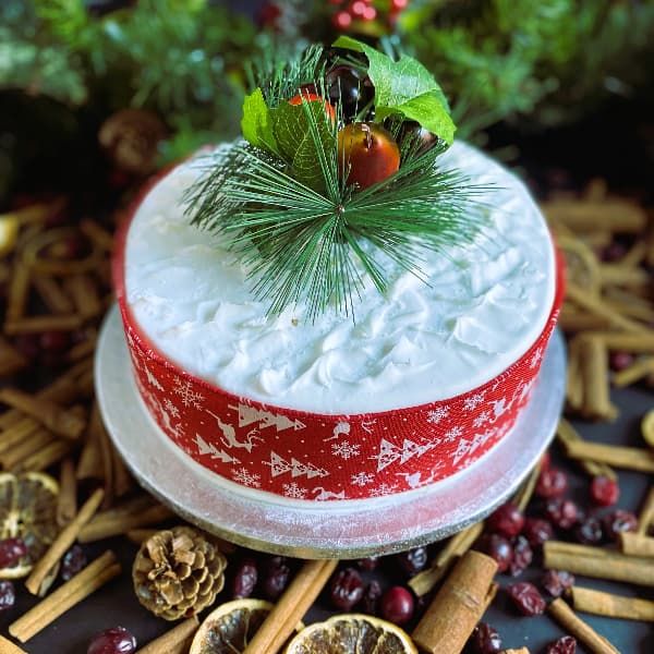 Christmas Cake 2023 Mannings Bakery Christmas Cake with Royal Icing and Christmas Decoration