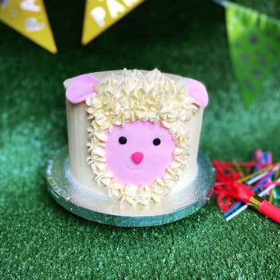 Preschool Little Lamb Birthday Cake
