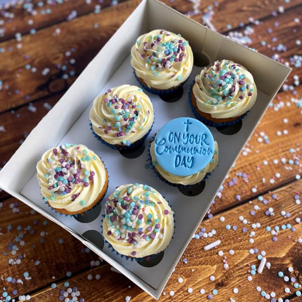 Communion Cupcakes 2024 Blueedited Communion Cupcakes Blue and White
