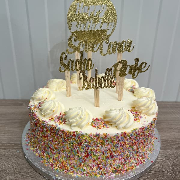 Class Party Cake with Custom Topper