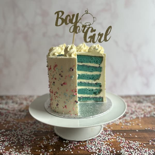 Gender Reveal Cake Blue Gender Reveal Cake Blue